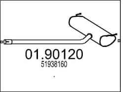 Глушитель выхлопных газов конечный