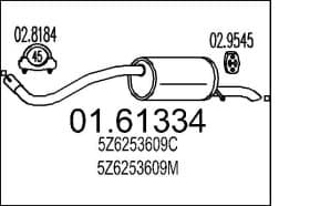 Глушитель выхлопных газов конечный