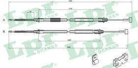 Трос ручного тормоза