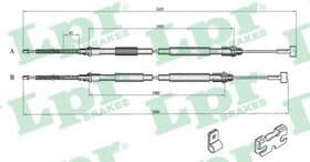 Трос ручного тормоза