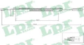 Трос ручного тормоза