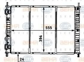 Радиатор охлаждения двигателя