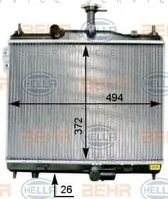 Радіатор охолодження двигуна Радіатор охолодження двигуна