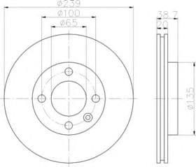 Гальмівний диск Behr Hella 8DD 355 100-191