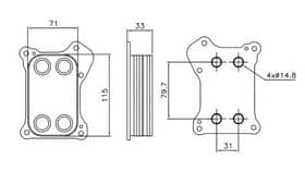 Оливний радіатор двигуна