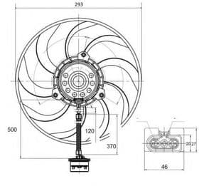 Вентилятор системи охолодження двигуна Вентилятор системи охолодження двигуна