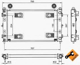 Радіатор охолодження двигуна