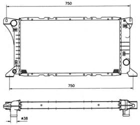 Радиатор охлаждения двигателя