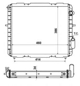 Радіатор охолодження двигуна