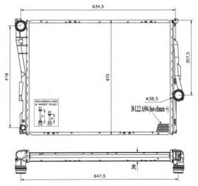 Радиатор охлаждения двигателя