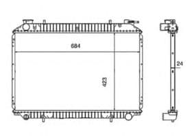 Радиатор охлаждения двигателя