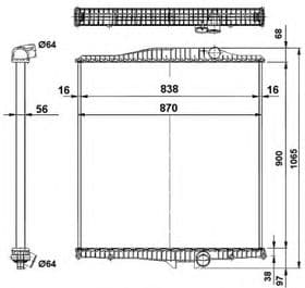Радіатор охолодження двигуна