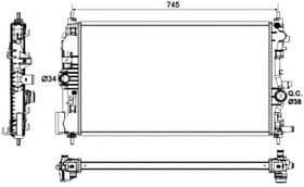 Радиатор охлаждения двигателя