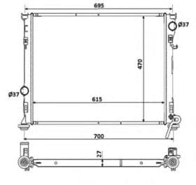 Радіатор охолодження двигуна