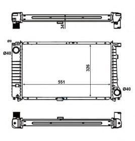 Радиатор охлаждения двигателя