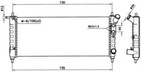 Радиатор охлаждения двигателя