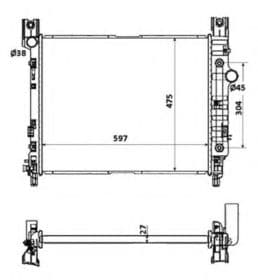 Радиатор охлаждения двигателя