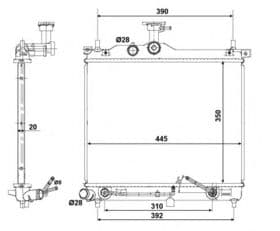 Радиатор охлаждения двигателя