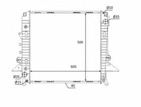 Радіатор охолодження двигуна Радіатор охолодження двигуна