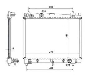 Радіатор охолодження двигуна