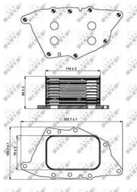Оливний радіатор двигуна