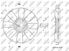 Крыльчатка вентилятора системы охлаждения двигателя NRF 49807