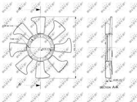 Крыльчатка вентилятора системы охлаждения двигателя NRF 49867