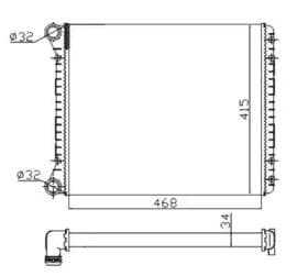Радиатор охлаждения двигателя