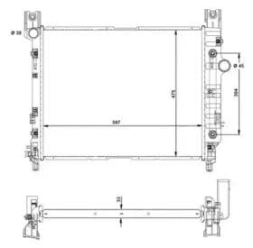 Радиатор охлаждения двигателя