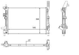Радіатор охолодження двигуна Радіатор охолодження двигуна