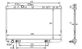 Радиатор охлаждения двигателя