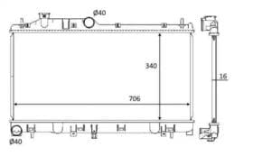 Радіатор охолодження двигуна Радіатор охолодження двигуна