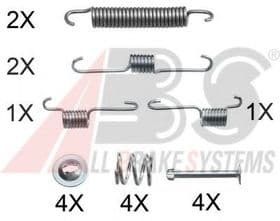 Монтажный комплект барабанных тормозных колодок Монтажный комплект барабанных тормозных колодок