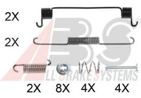 Монтажний комплект барабанних гальмівних колодок Монтажний комплект барабанних гальмівних колодок