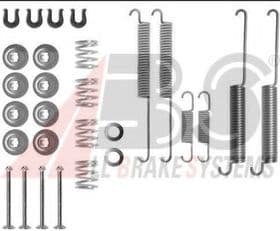 Монтажный комплект барабанных тормозных колодок Монтажный комплект барабанных тормозных колодок