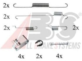 Монтажный комплект барабанных тормозных колодок