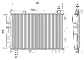 Радіатор охолодження двигуна Радіатор охолодження двигуна