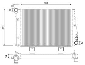 Радиатор охлаждения двигателя