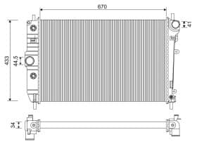 Радиатор охлаждения двигателя