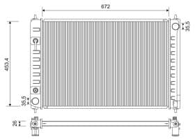 Радіатор охолодження двигуна