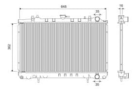 Радиатор охлаждения двигателя