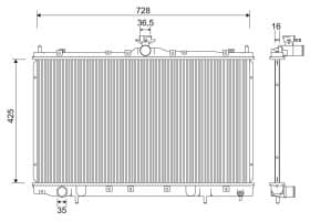 Радиатор охлаждения двигателя