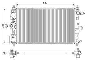 Радиатор охлаждения двигателя