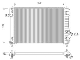 Радиатор охлаждения двигателя