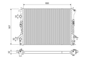 Радиатор охлаждения двигателя