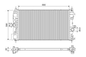 Радиатор охлаждения двигателя