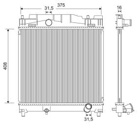 Радиатор охлаждения двигателя