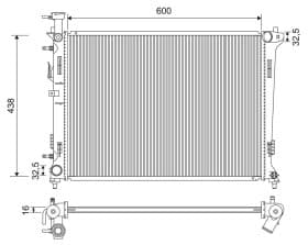 Радиатор охлаждения двигателя