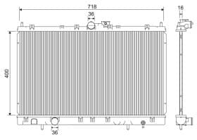 Радиатор охлаждения двигателя