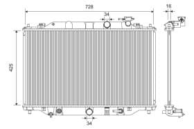 Радиатор охлаждения двигателя